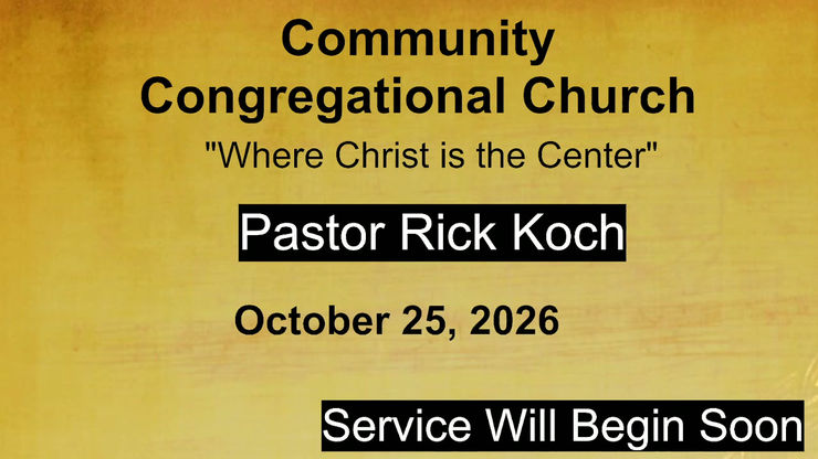 26- Oct 25 CCC Worship Service